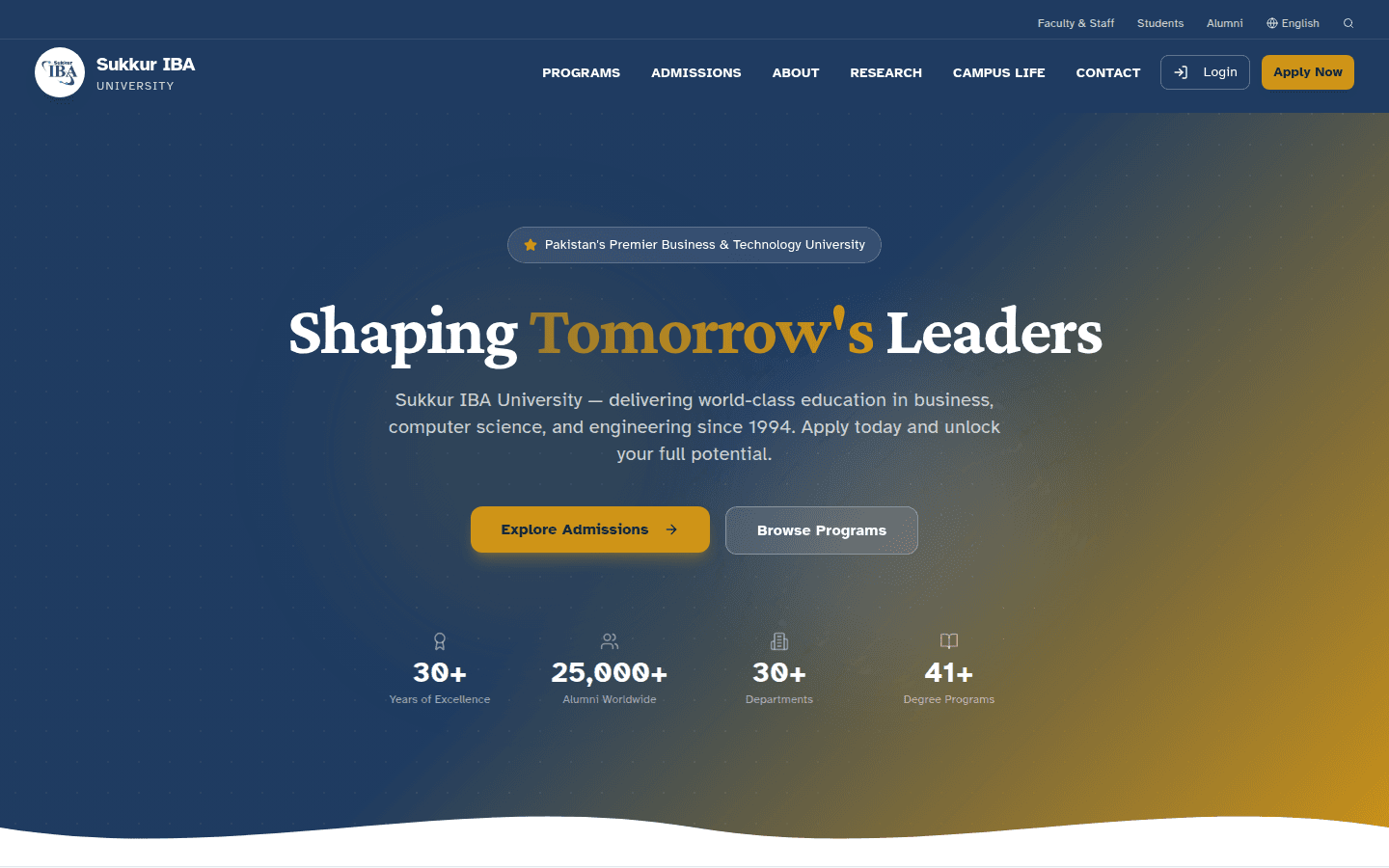 Admitly admission portal screenshot